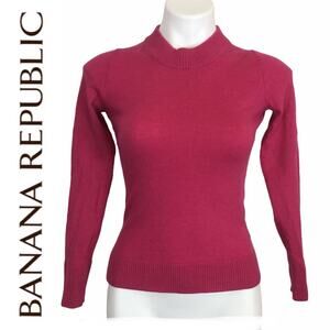 Banana Republic Merino Wool  Magenta Pink Sweater XS
